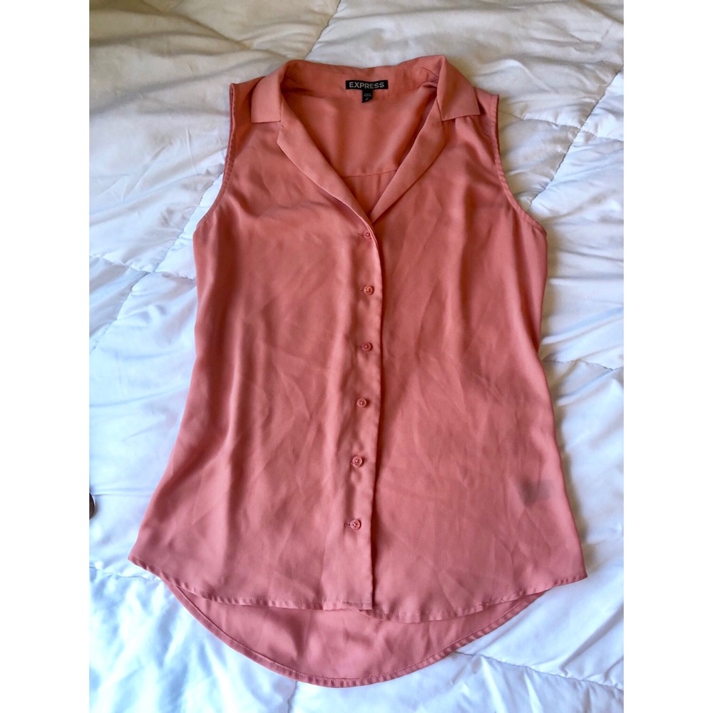 Express coral sleeveless Portofino top